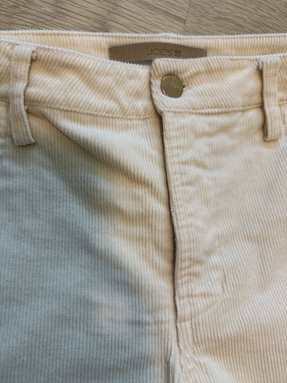 Joe’s Jeans Frankie Bootcut Corduroy Pants Double Cream Women’s Size 30 Mid Rise